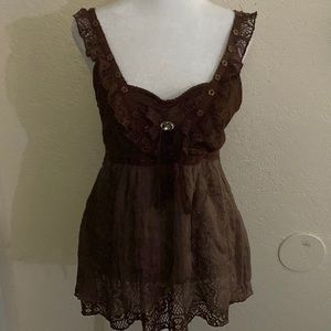 Cute tank top with rhinestone embellishment